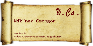Wéner Csongor névjegykártya