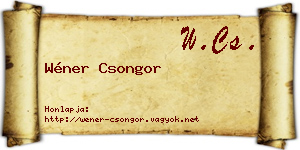 Wéner Csongor névjegykártya