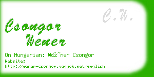 csongor wener business card
